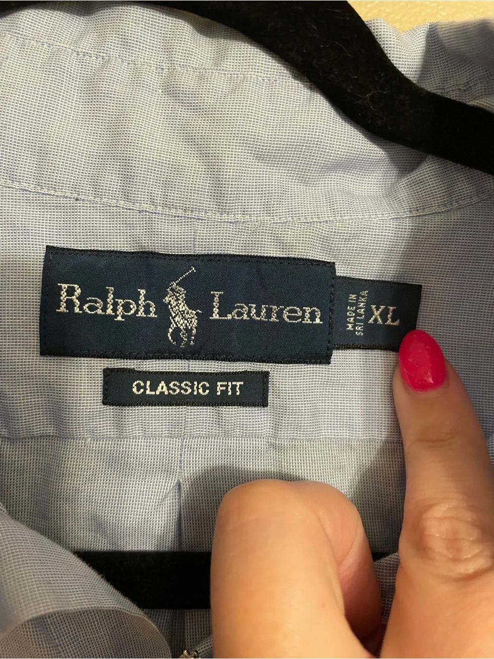 Polo Ralph Lauren Classic Fit Oxford Button Down Shirt Light Blue size XL cotton